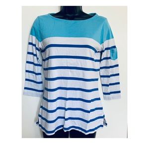 346 Brooks Brothers scoop neck nautical shirt